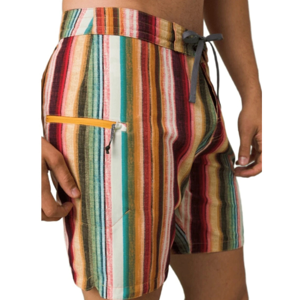 PRANA Mens Fenton Board Shorts Size 36 XL Multi Baja Stripe 9" Inseam UPF 50 NWT - Picture 2 of 9
